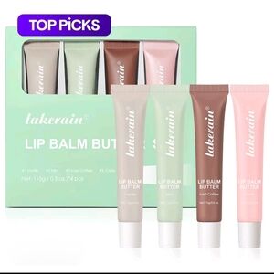 Lakerain Lip Balm Set - Vanilla, Mint, Cocoa, Coffee